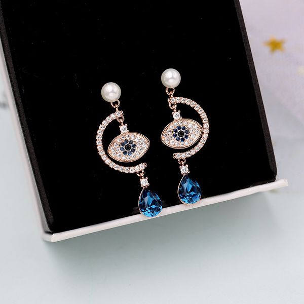 

fashion-earrings for women 2019 new fashion wedding jewellery 925 silver cubic zirconia drop water earring jewelry