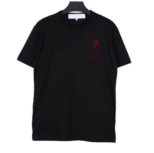 

2020 человек дизайнер футболка мода лето новый бренд футболки люкс тис рубашка с коротким рукавом печатный сердце embroidey смешные топ трой, White;black