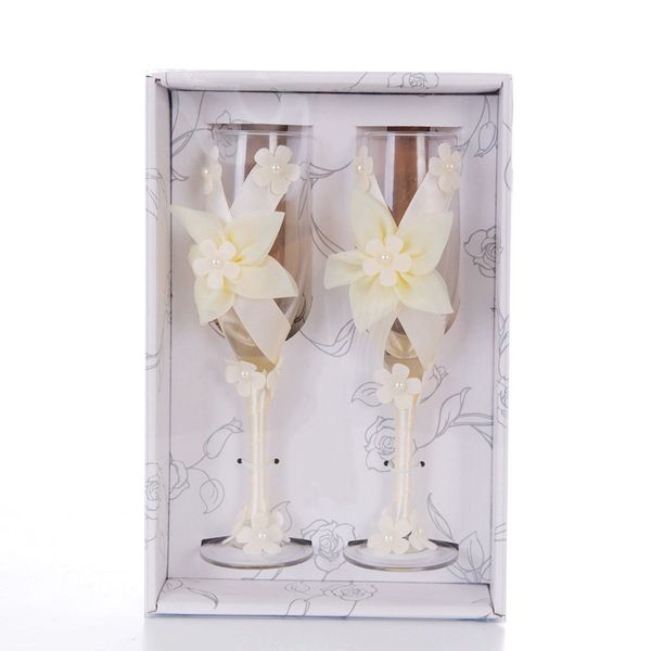 

2pcs set wedding glass creative flowers crystal wedding champagne glasses goblet red wine glass cup wedding decoration other dinnerware
