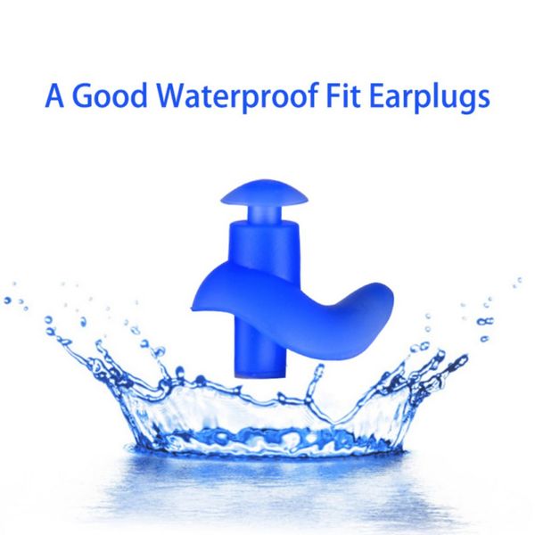 

1 pair waterproof swimming professional silicone swim earplugs for swimmers children diving soft anti-noise ear plug 4 col