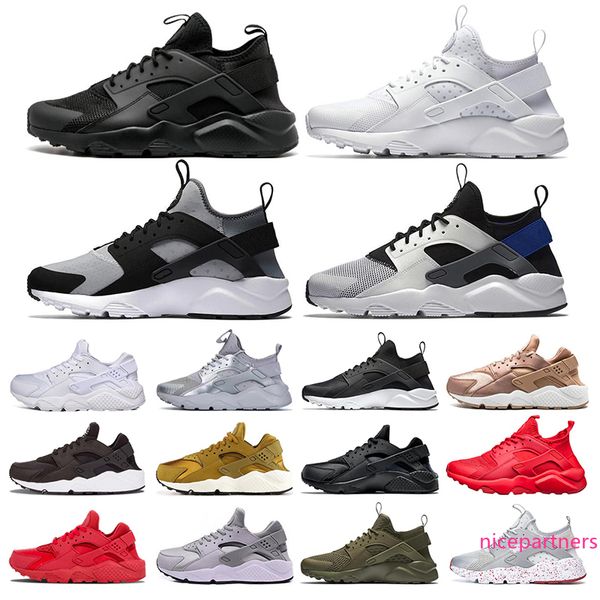 

huarache 4.0 1.0 classical running shoes triple white black grey yellow red men women huarache shoes huaraches sports sneakers size 36-45
