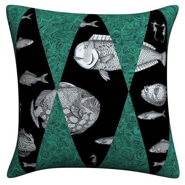 

2019 fashion decorative plaid pillow case italian fornasetti series for art bedroom living room cafe pillow cushion bedding set