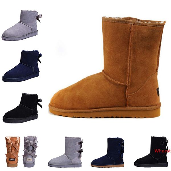 

2019 fashion women australia winter classic kneel boots ankle boots wgg black grey chestnut navy blue women girl snow boots size 36-41