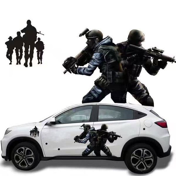 

2pcs car sniper whole decals war brother even decals bullet shell covers