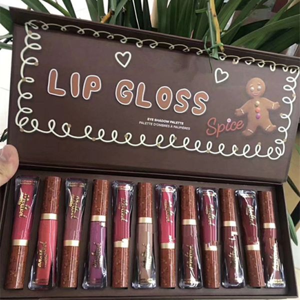 

Dropshipping New Moisturizer Melted matte spice lip gloss YAAASS!! liquid lipsticks set 12 colors makeup cartoon edition yaaass 2 Styles