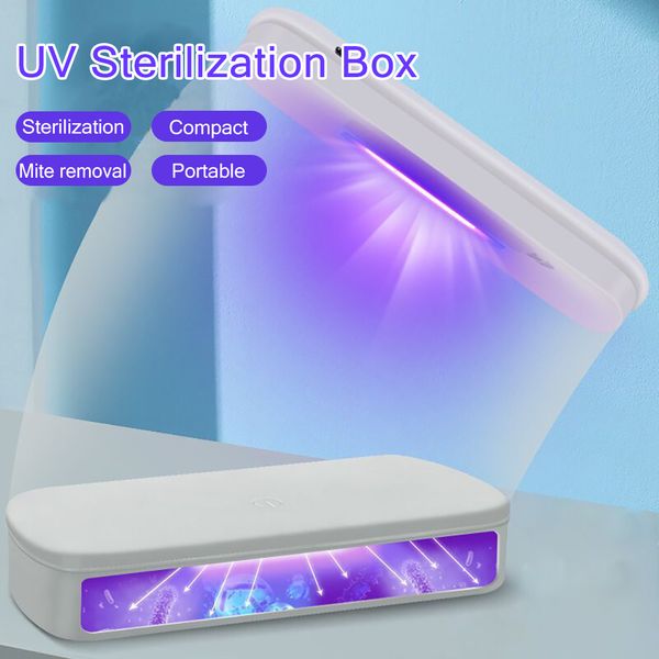 

uv disinfection dox for mask mobile phone sterilizer portable sterilization box uv disinfection lamp beauty nail art tools