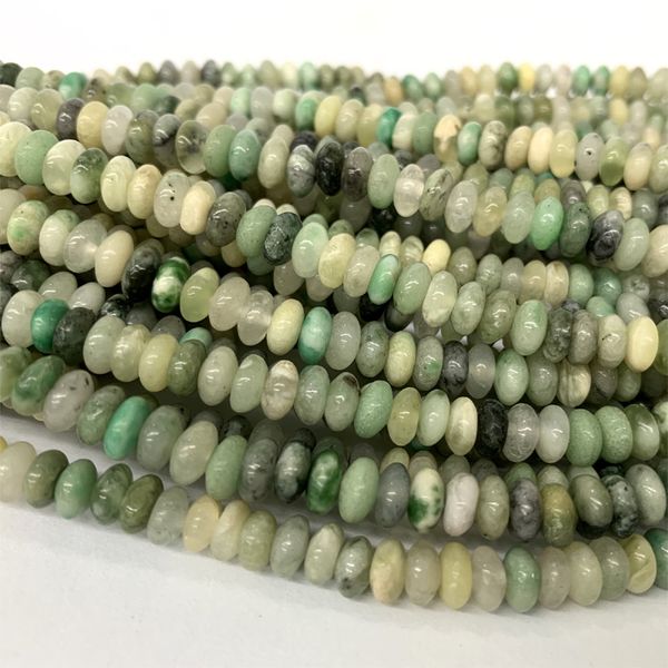 

15.5" discount wholesale natural china green jade rondelle loose stone beads fit jewelry diy necklaces or bracelets 06304, Black