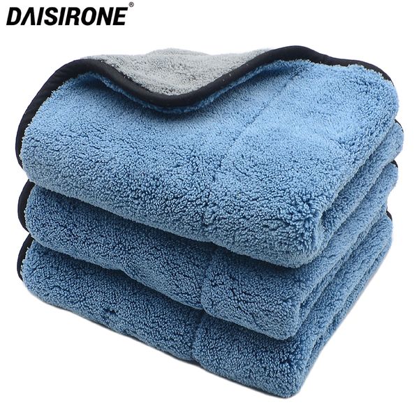 

3pcs 45cmx38cm 800gsm super thick plush microfiber car cleaning cloths car care microfibre wax polishing detailing towels soft