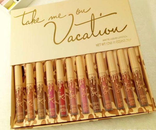 

2018lip gloss makeup high-quality 12 fashion color=1set lipgloss matte waterproof lip gloss edition dhl ing
