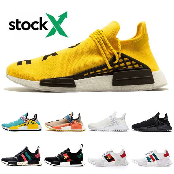 

2020 new stock x pharrell williams nmd human race mens womens running shoes r1 shoes human races designer sneakers trainers size 47