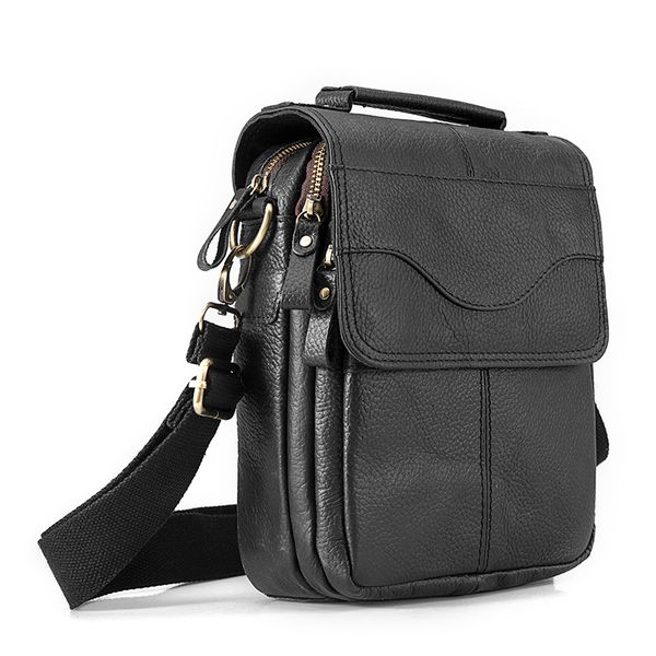 

designer handbags quality leather male casual design shoulder messenger cowhide fashion cross body bag 8" tablet tote mochila bag 144b