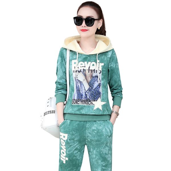 

мода открытая одежда для женщин 2 шт наборов 8818 хорошего качество хлопка толстовки sweatsuits женщин с длинным рукавом толстовка пуловеры, Gray