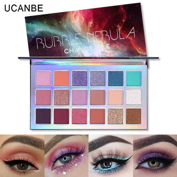 

ucanbe mercury retrograde 18 color pearlescent matte eyeshadow palette sky fantasy highlight eyeshadow pallete eye makeup tslm1