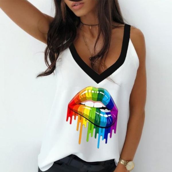 

v-neck sleeveless blouse shirt women 2020 summer butterfly print loose female new lady plus size black white blusa top