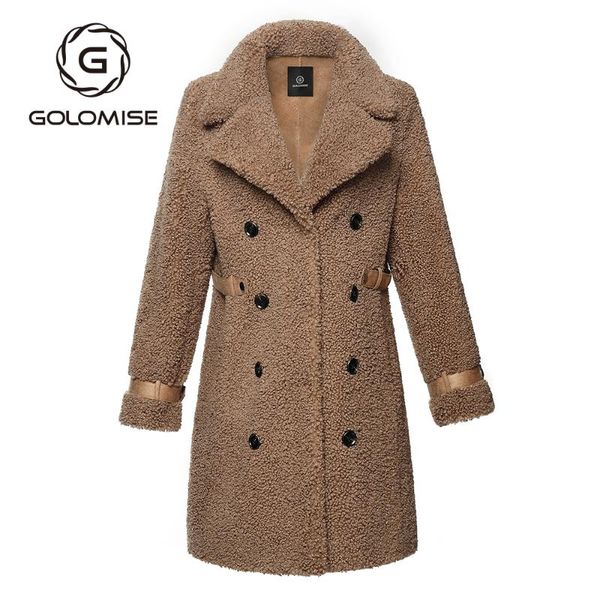 

women's fur & faux golomise casual double-faced merino sheep shearling coat/jacket with suede leather liner, Black