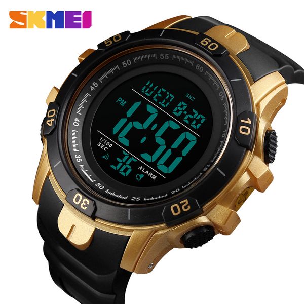 

skmei outdoor sports digital watch men waterproof alarm clock wristwatch weekdisplay watches luminous erkek kol saati 1475, Slivery;brown