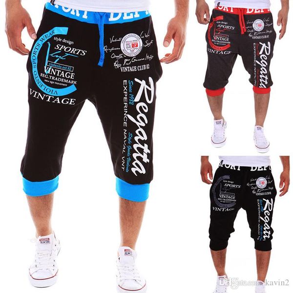 

new 2018 fashion summer draw струна хип-хоп streetwear бегуны casual цифровая печать sweatpants капри трек брюки pantalones, Black