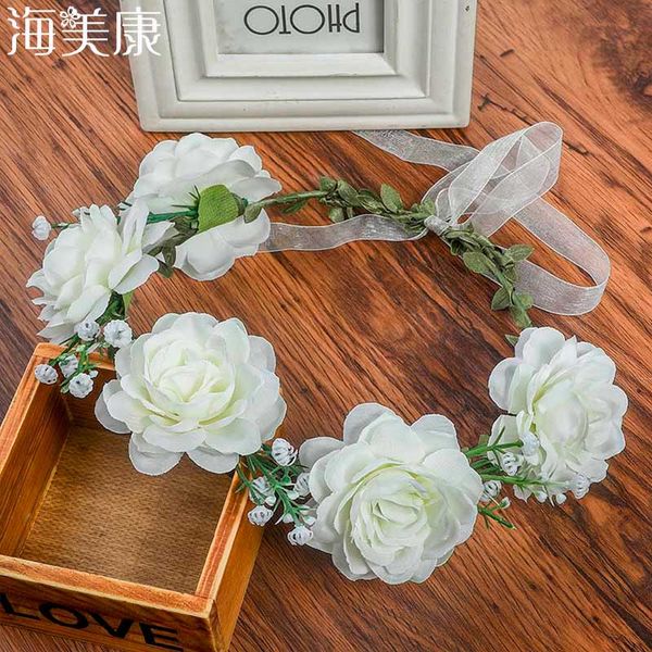 

haimeikang fashion flower headband women for wedding head band hairband wedding party festival decor princess floral wreath
