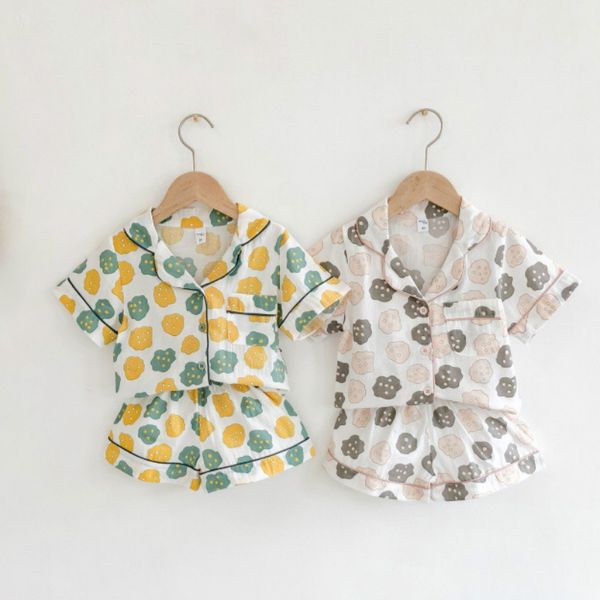 

toddler kids baby pajamas sets 100%cotton cartoon print children's summer pyjamas girls costumes kid sleepwear infant clothes, Blue;red