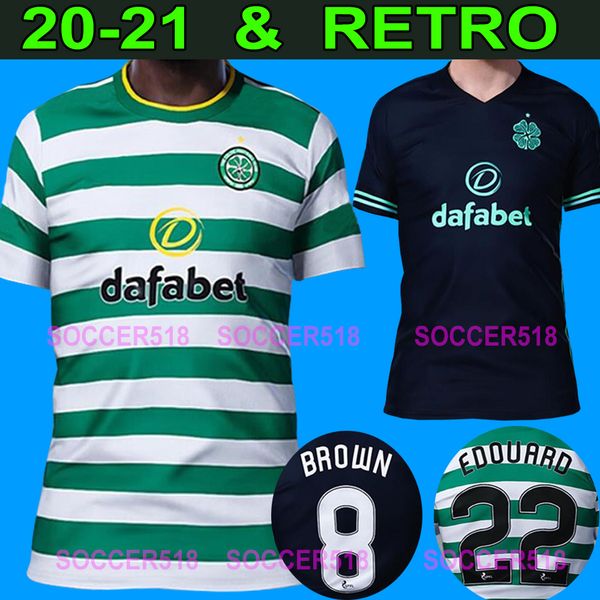 

2020 2021 celtic football shirts retro celtic 1998 soccer jerseys brown edouard men + kids kits equipment 1980 vintage shirts 2005, Black;yellow