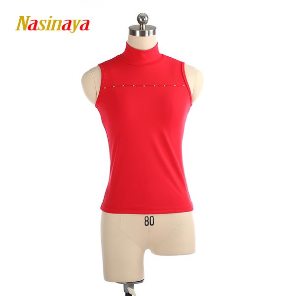 

customized figure skating vest underwaist t shirt for girl women training ice skating patinaje gymnastics no sleeve 2