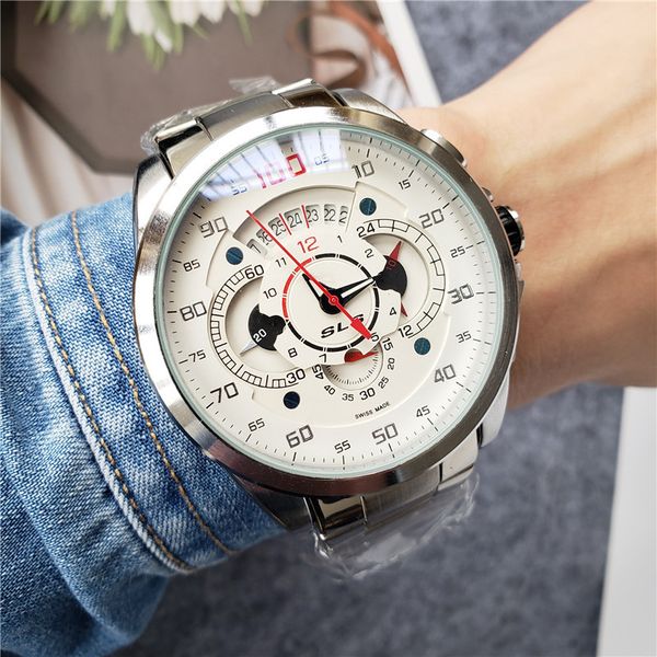 

спортивные горячие мужские часы из нержавеющей стали с многовременной зоной мода случайных бренда tag часами, Slivery;brown