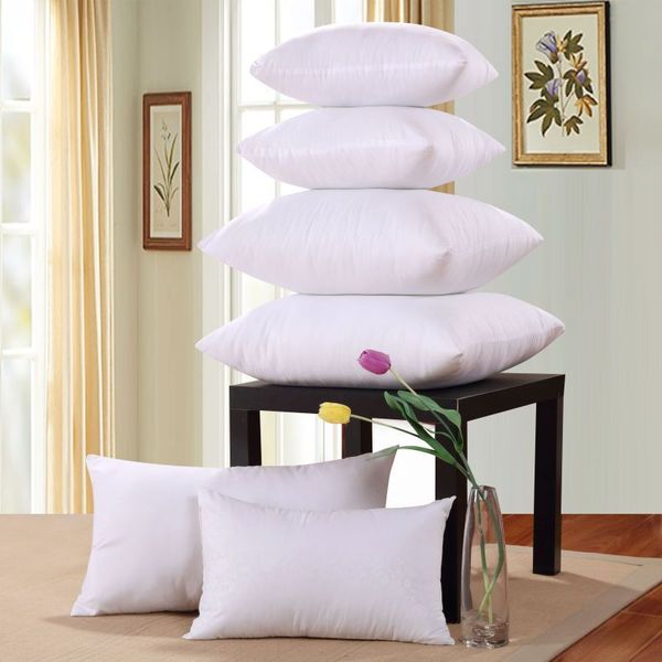 Home Sofa Throw Pillow 3 Sizes White Pillow Cushion Square Pillow