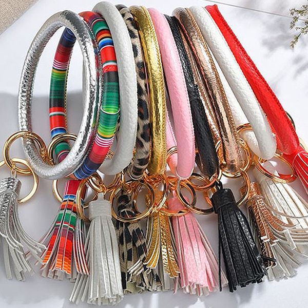 

wrist keychain women silicone bracelet keychain snake leather bracelet charm hand bag keyring boyfriend gift pendant for girls, Silver