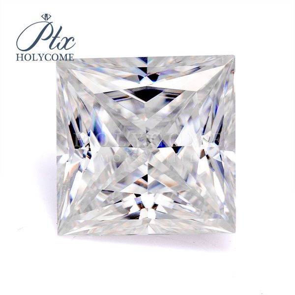 

vvs d color 5x5mm 0.8ct princess cut loose wholesale colorless moissanite gemstone, Black
