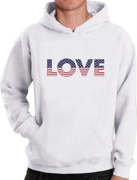 

любовь сша американский флаг 4 июля балахон подарок, Black