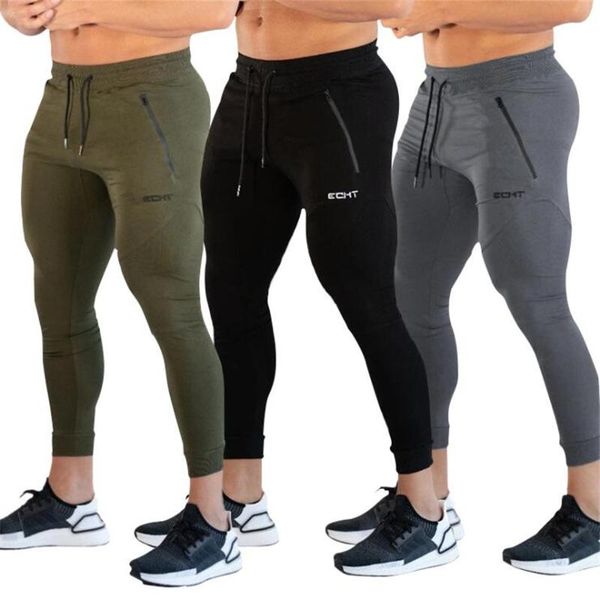 

new men's zip pocket sweatpants fitness joggers autumn male fashion high street hip long trousers harem pants sweatpant, Black