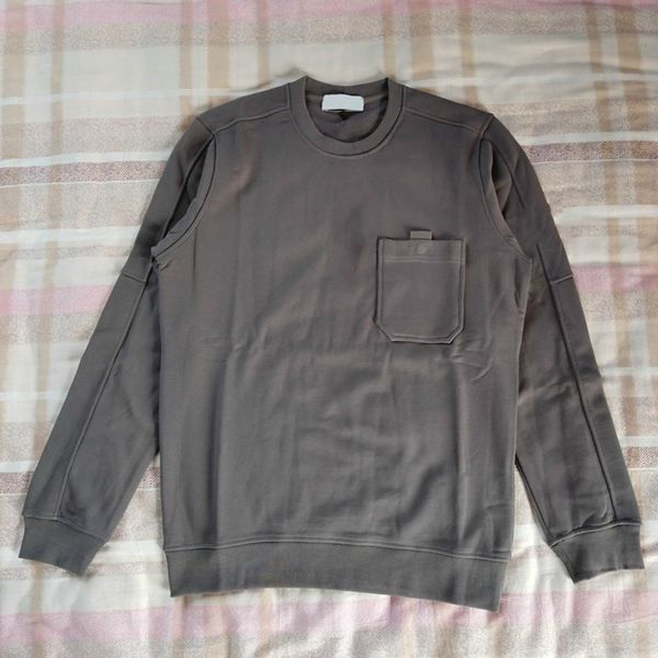 

19fw европейские толстовки карман crewneck толстовка карманный круглый вырез свитер удобные повседневные мужские дизайнерские толстовки hfwp, Black