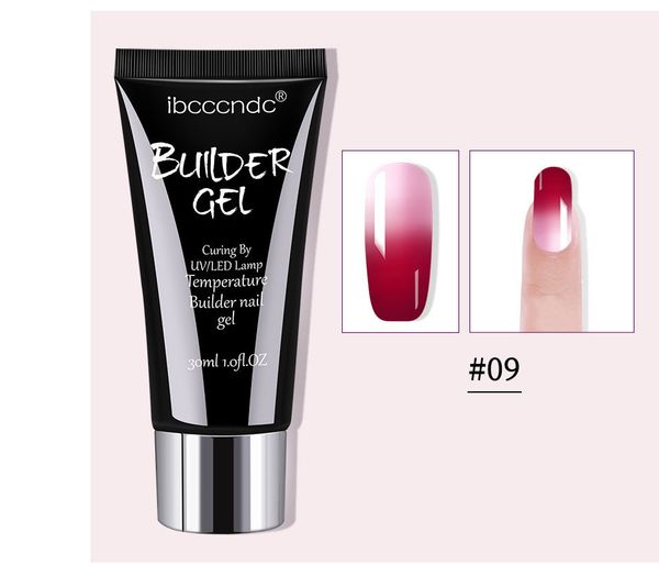 

oly gel varnish uv led builder gel 30ml nail polish set for nail extension design manicure poly primer art, Red;pink
