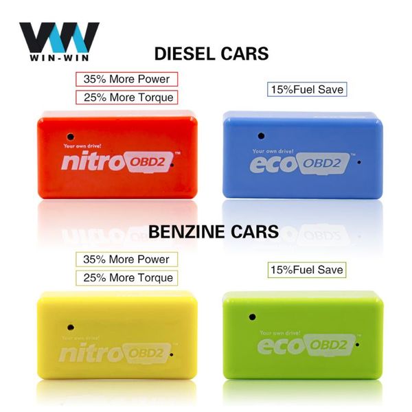 

высокое качество nitroobd2 ecoobd2 ecu чип тюнинг коробки для бензиновые / дизельные автомобили nitro obd2 eco obd2 больше мощности и крутящ