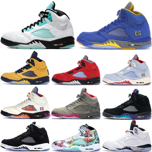 

2020 jumpman island green 5 5s mens basketball shoes michigan oreo wings white cement black metallic og fashion luxury designer men shoes