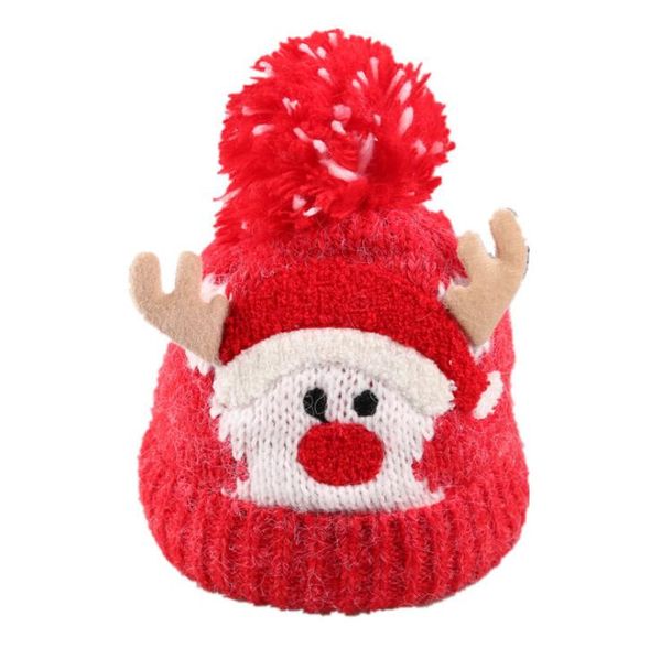 

fashion-knitted christmas hat kids adults warm winter h hat new year christmas decoration party wool crochet hat new arrival, Blue;gray