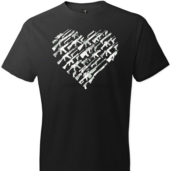 

i love gun pro rights 2nd amendment 100% cotton men t-shirt, White;black