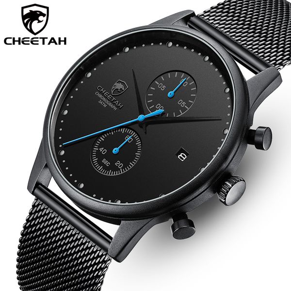 

new item cheetah men watches waterproof simple sport male clock fashion men's quartz wrist watch relogio masculino, Slivery;brown