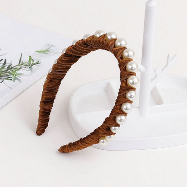 

personalized headband with pearl short hair style 2019 with headbands alice band cerchietto aliceband makeup hair band hairclippers2010, Black;brown