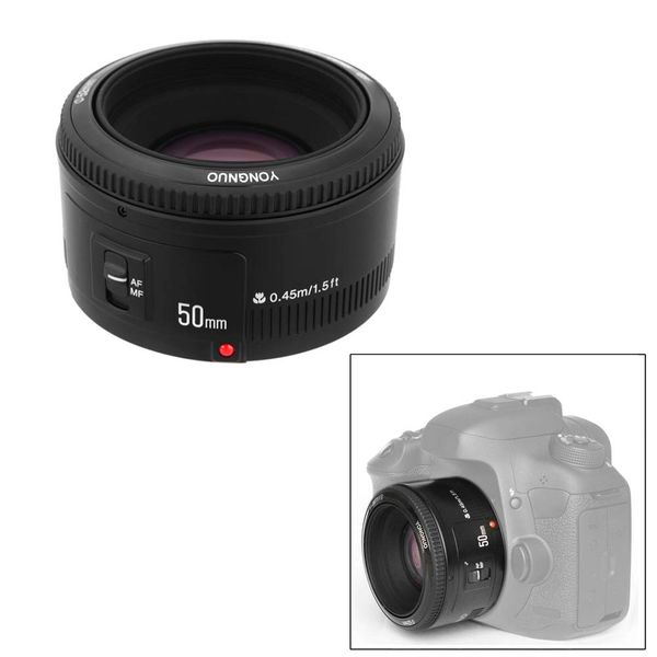 

yongnuo yn50mm f1.8 объектив с большой апертурой объектива af для canon eos rebel цифровой камеры