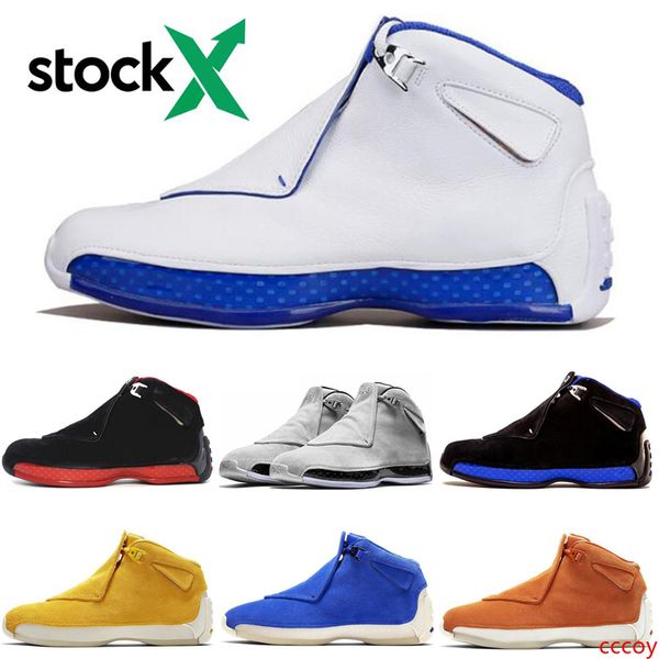 

stock x cool 18s basketball shoes defining moments mens toro blue royal 18 xviii cool grey sneakers sports chaussures size 7-13