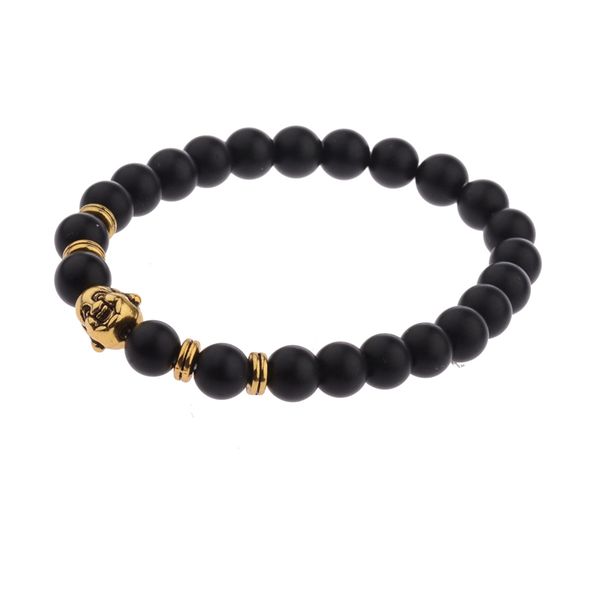 

8mm natural stone beads buddha bracelets for women 2018 black lava stone bracelet adjustable handmade friendship bracelets ab213