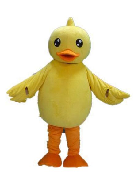 

2019 new yellow duck mascot costume with a big mouth for to wear, Red;yellow