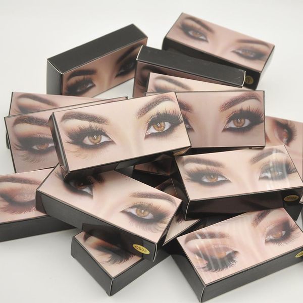 

20pcs/pack wholesale paper eyelash packaging box lash boxes packaging custom logo faux cils mink lashes strip empty case vendors