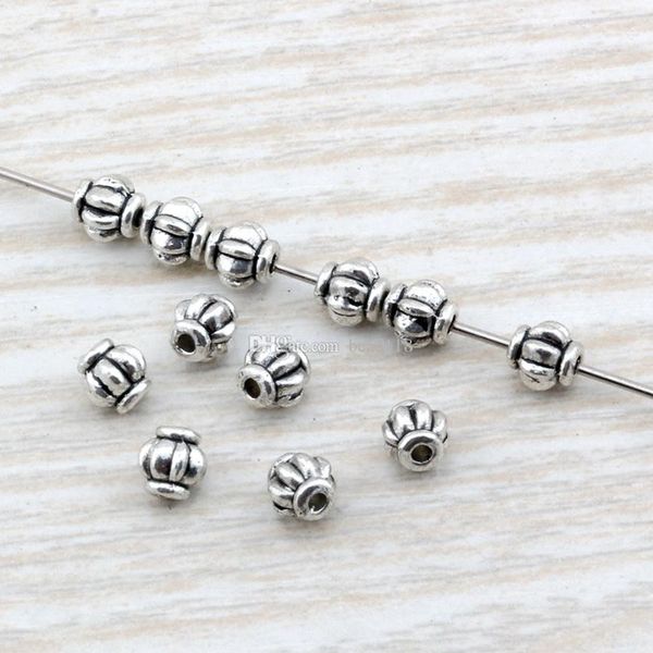 

sell 500pcs /lots antique silver zinc alloy lantern spacer bead 4mm diy jewelry for beaded bracelets, Bronze;silver