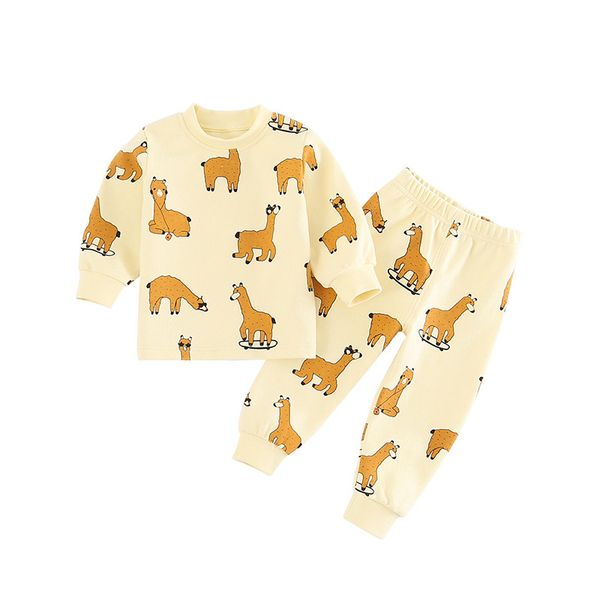 

spring baby sets long sleeved fashion cartoon underwear and pajamas, Blue;red