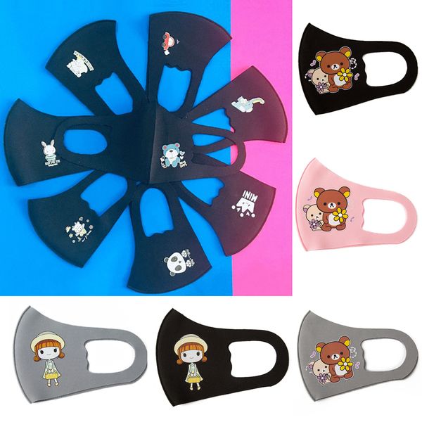 

designer face mask ice silk fashion face mask dust-proof mask children black celebrity sunscreen thin breathable cleaning masks