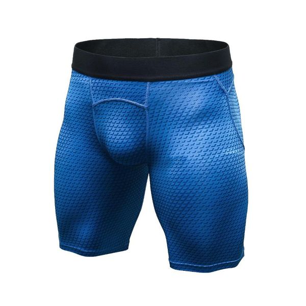 

mz new style printed gym shorts men's sports running quick-dry compression pants training ultra-stretch tight pants slim fit, Black;blue