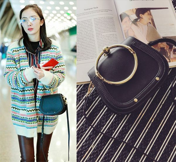 

bag 207 new metal ring handbag saddle bag shoulder messenger bag