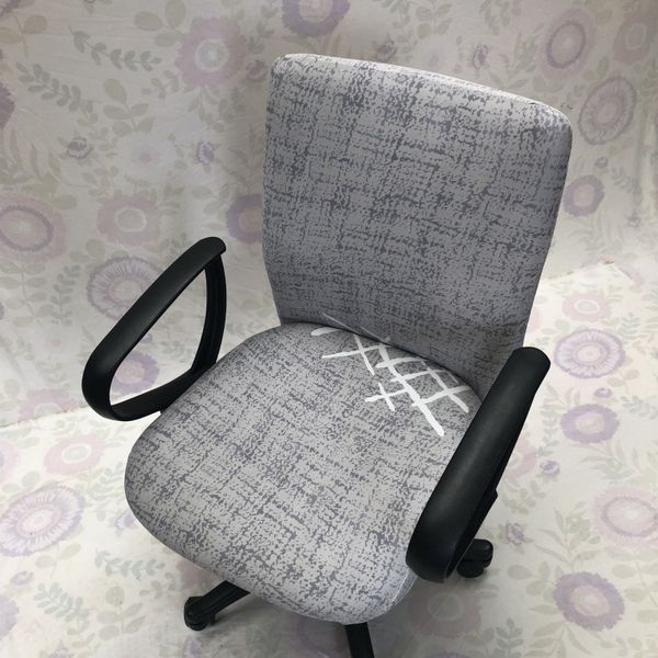 

printed elastic computer desk chair cover with back washable removable office armchair cover slipcover stretch seat dining